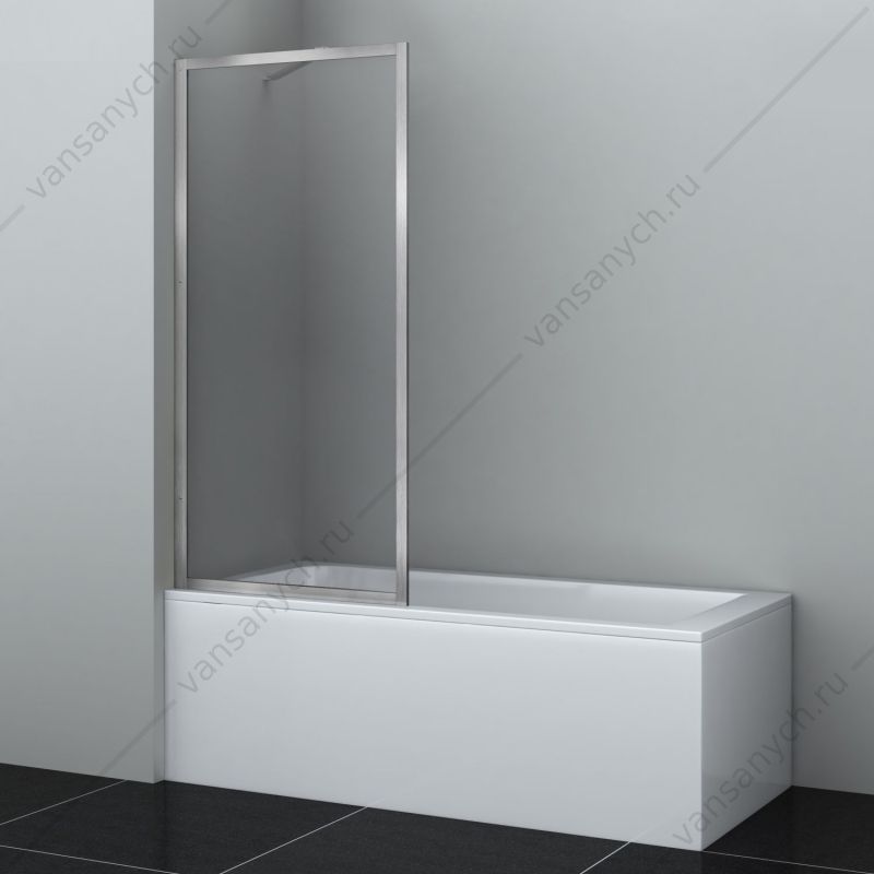 Шторка на ванну 80х160 стеклянная Abens 20W01-80 BG Fixed WasserSchutzz профиль золото матовое WasserKraft (Германия) купить в Тюмени (Ван Саныч™)